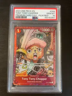 2023 ONE PIECE PREMIUM COLLECTION -ONE PIECE FILM RED- TONY TONY CHOPPER PSA 10 - Image 1