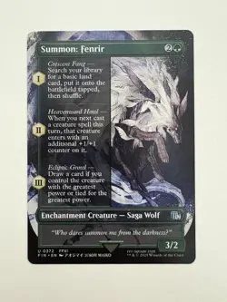 Summon: Fenrir Borderless MTG Magic the Gathering Card NM Near Mint FIN - Image 1