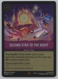 Disney Lorcana Cold Foil - Second Star to the Right 60/204 - Fabled - Image 1