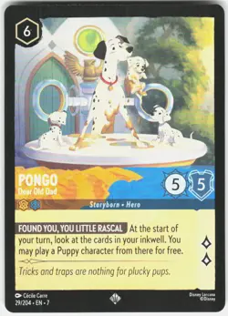 Pongo Dear Old Dad 29/204 Archazia's Island Disney Lorcana - Image 1