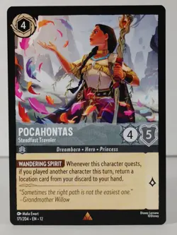 Pocahontas - Steadfast - rare - Wilds Unknown #171 - LORCANA - NM - U Pick - Image 2