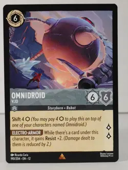 Omnidroid - V.10 - rare - Wilds Unknown #190 - LORCANA - NM - U Pick - Image 3