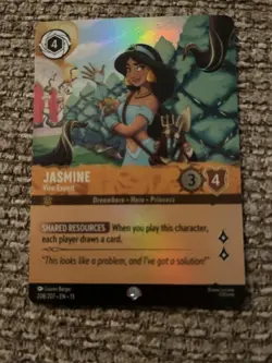 Disney Lorcana Jasmine - Vine Expert Epic Foil Attack Of The Vine! Nm - Image 1