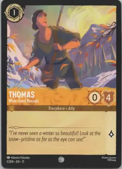 Disney Lorcana Winterspell (11) - Playset (4) #1 Thomas - Wide-Eyed Recruit - Image 2