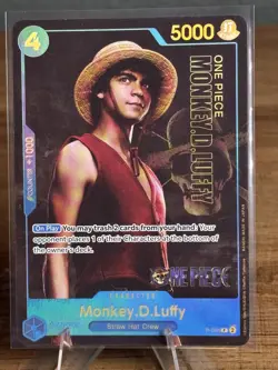 One piece Monkey D.Luffy P-055 Live Action Premium English Card Foil - Image 1