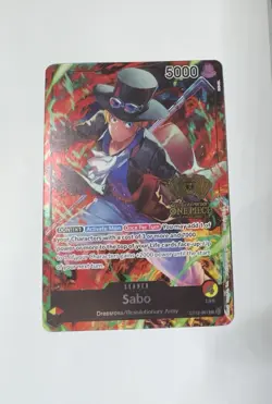 One Piece TCG Sabo 2nd Anniversary Tournament winner gold foil ST13-001 NM - Image 1