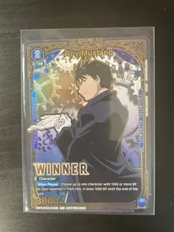 Union Arena: Fullmetal Alchemist - Roy Mustang U Foil Winner UEPR/FMA-1-053 - Image 1