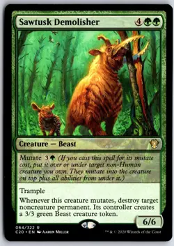 Sawtusk Demolisher 64 R Commander 2020 Magic: The Gathering NM/M - Image 1