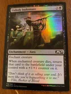 Unholy Indenture Foil - MTG Magic Cards - M20 Core 2020 - Image 1