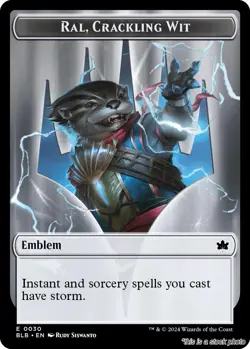 MTG Emblem - Ral, Crackling Wit [BLB - 30] NM - Image 1