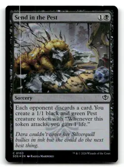 Send in the Pest Foil LP Secrets of Strixhaven MTG-A22-12 - Image 1