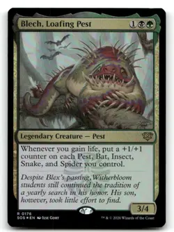 Blech, Loafing Pest Foil LP Secrets of Strixhaven MTG-A21-36 - Image 1