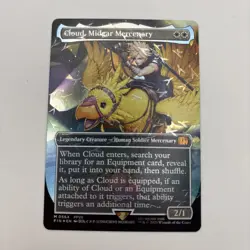 MTG - FIN - Cloud, Midgar Mercenary (Borderless) #564 - Track Foil NM/M - Image 1