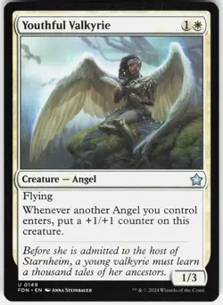 Youthful Valkyrie 149 Uncommon Foundations Magic: The Gathering Near Mint - Image 1