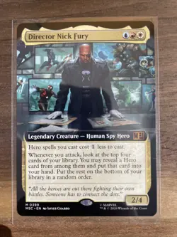 Director Nick Fury - Extended Art Mythic MtG Card MSC 399 Regular - Image 1