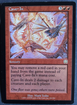 MTG Cave-In | Mercadian Masques | NM | Red Sorcery | Legacy EDH | Pre-Modern | - Image 1