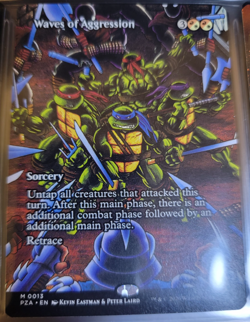 Waves of Aggression # 13 Borderless TMNT PZA MTG Game Cards Magic The Gathering - Image 1