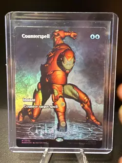 MTG Marvel Super Heroes Counterspell Borderless Foil Iron Man - Image 1