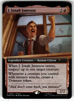 J. Jonah Jameson (Extended Art) 3 Promos Magic: The Gathering Foil NM - Image 1