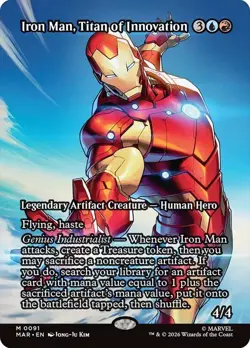 Iron Man, Titan of Innovation Borderless Marvel Super Heroes NM MTG - Image 1