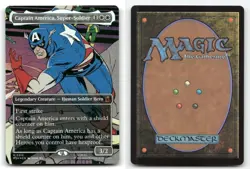 Captain America, Super-Soldier (Borderless) 316 Marvel Heroes Foil NM/M MTG - Image 3