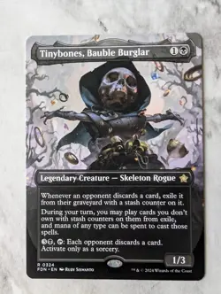 Tinybones, Bauble Burglar (Borderless) | MTG FDN | Skeleton Rogue Rare | NEW NM - Image 3
