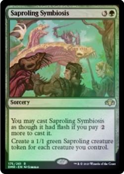 Saproling Symbiosis FOIL 175/261 Dominaria Remastered MTG Rare - Image 1