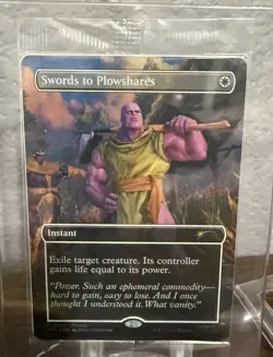 THANOS MtG PSA Promo Swords to Plowshares Marvel in hand. Ships immediately! - Image 1