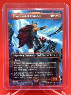 Thor, God of Thunder (0338) - Regular - Borderless Marvel Super Heroes MTG - Image 1