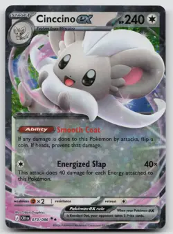 Cinccino ex 073/086 Holo Chaos Rising Pokemon NM AA63 - Image 1