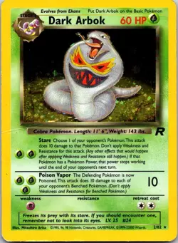 Dark Arbok 2/82 Team Rocket Rare Holo Unlimited Holo Pokemon - Image 1