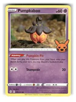 Pumpkaboo 076/203 Promo Trick or Trade BOOster Pokemon Lightly Played - Image 1