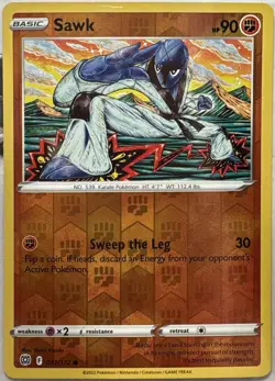 Sawk Reverse Holo Common Brilliant Stars 081/172 Pokemon Near Mint - Image 1