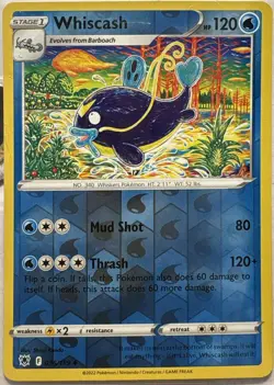 Whiscash Reverse Holo Uncommon Astral Radiance 036/189 Pokemon Near Mint - Image 1