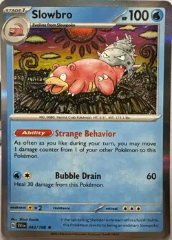 Slowbro Holo Rare Scarlet & Violet 043/198 Pokemon Near Mint - Image 1