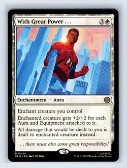 With Great Power... #24 Regular Rare MTG 2025 Marvel's Spider-Man (SPM) - Image 1