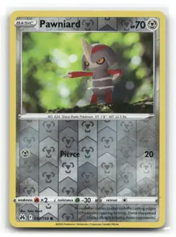 Pawniard Reverse Holo Common Crown Zenith 092/159 Pokemon Near Mint - Image 1
