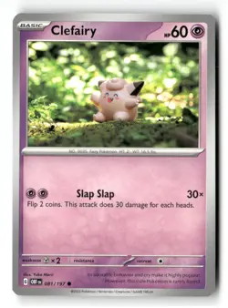 Clefairy Common Obsidian Flames 081/197 Pokemon Near Mint - Image 1