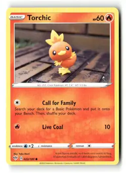 Torchic Common Darkness Ablaze 022/189 Pokemon Near Mint - Image 1