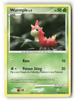 Wurmple Common Platinum 103/127 Pokemon Lightly Played - Image 1