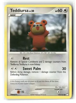 Teddiursa Common Mysterious Treasures 105/123 Pokemon Moderately Played - Image 1