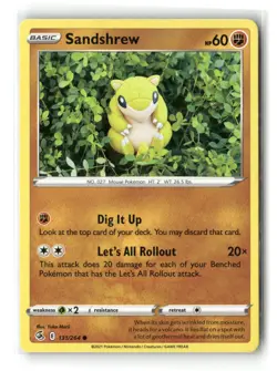 Sandshrew Common Fusion Strike 131/264 Pokemon Near Mint - Image 1