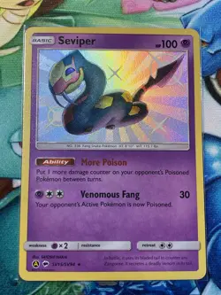 Seviper SV15/SV94 Pokemon Hidden Fates Sun & Moon Shiny Vault | Holo Card NM! - Image 1