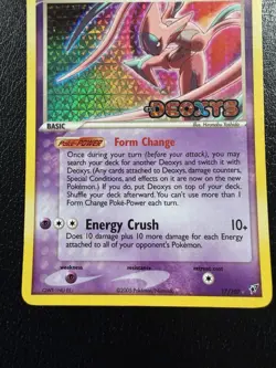 Deoxys (Attack Forme) 17/107 Ex Deoxys Reverse Holo Stamped HP/DMG - Image 3