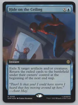MTG - FOIL Hide on the Ceiling (Extended Art) - Spider-Man (SPM) -r458 - Image 1