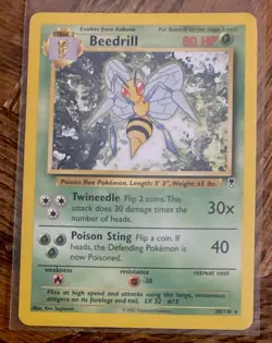 2002 POKEMON LEGENDARY COLLECTION BEEDRILL CARD 20/110 STAGE 2 80 HP - Image 1