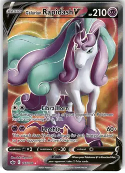 Galarian Rapidash V 167/198 Ultra Rare Chilling Reign Pokemon Holo Near Mint - Image 1