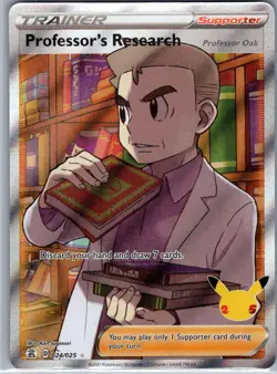 Professor's Research (Professor Oak) 024/025 Celebrations Pokemon Holo NM - Image 1