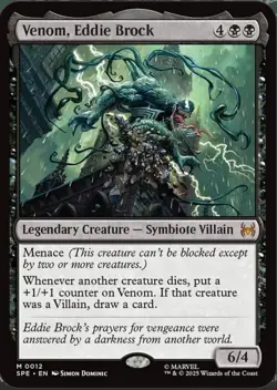 NM Foil Venom, Eddie Brock, MTG, Marvel's Spider-Man, Magic the Gathering, 12 - Image 1
