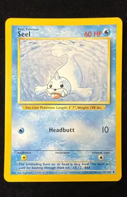 Seel [1999-2000] - Base Set - 41/102 - Pokemon TCG - LP - Image 1